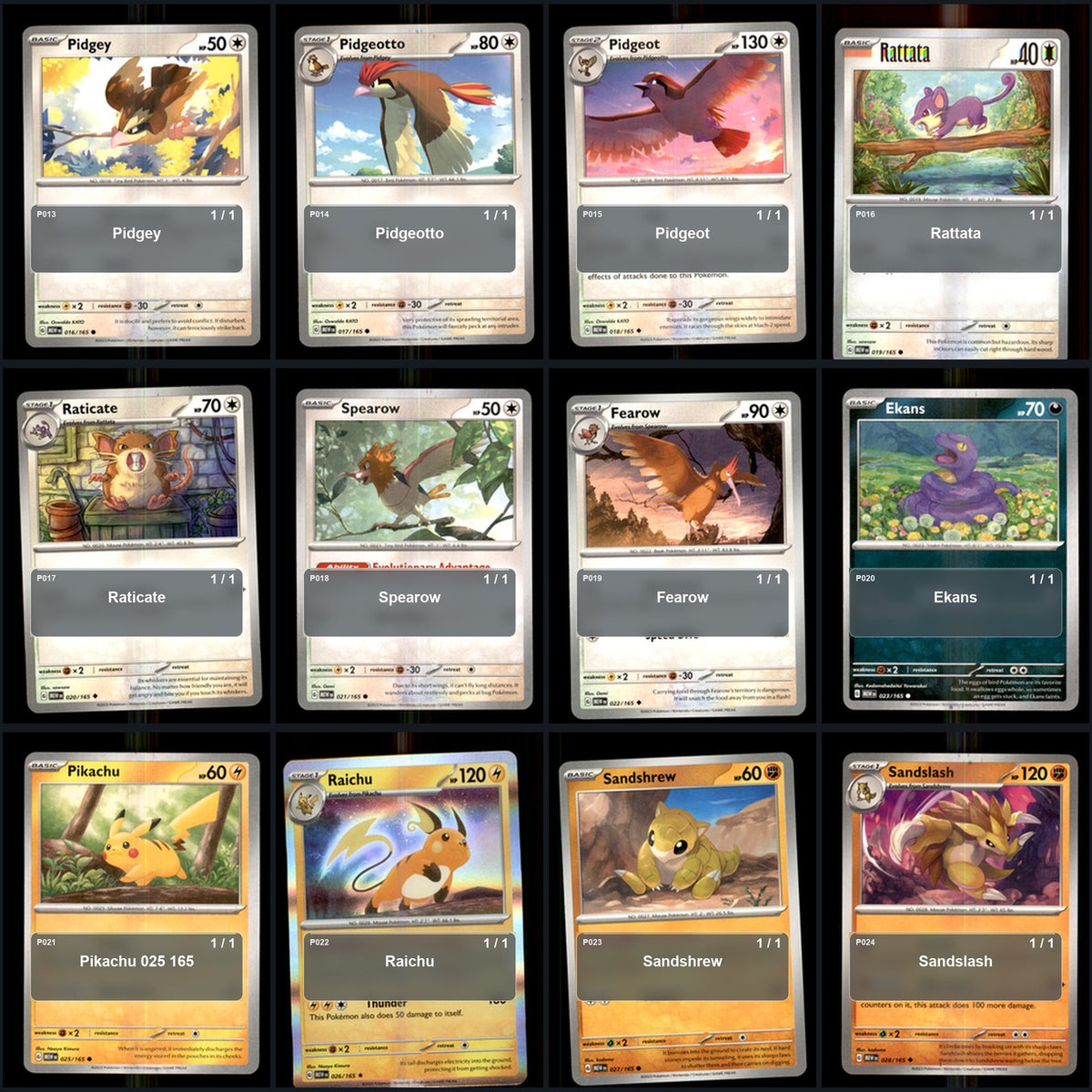 Pokemon TCG SV: Scarlet & Violet 151 C/UC/R Standard Set 151 Cards