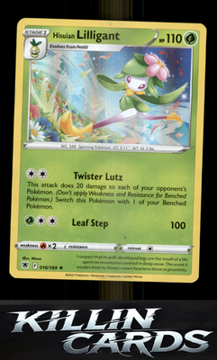 Hisuian Lilligant 016/189 Pokemon Holo Rare SWSH10: Astral Radiance Card NM