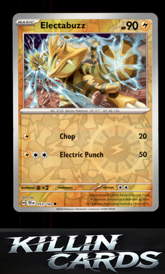 Reverse Holofoil Electabuzz 053/162 Pokemon Common SV05: Temporal Forces Card NM