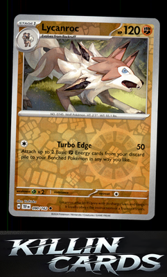 Reverse Holofoil Lycanroc 090/162 Pokemon Uncommon SV05: Temporal Forces Card NM