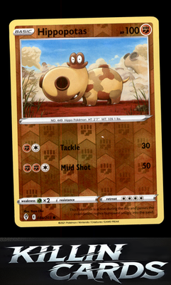 Reverse Holofoil Hippopotas 084/203 Pokemon Common SWSH07: Evolving Skies Card N