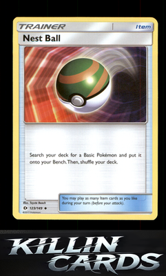 Nest Ball 123/149 Pokemon Uncommon SM Base Set Card NM
