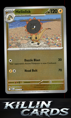 Reverse Holofoil Heliolisk 053/132 Pokemon Common ME01: Mega Evolution Card NM