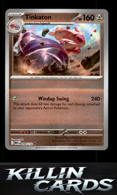 Reverse Holofoil Tinkaton 098/132 Pokemon Uncommon ME01: Mega Evolution Card NM