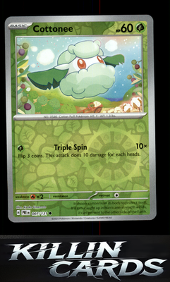 Reverse Holofoil Cottonee 007/131 Pokemon Common SV: Prismatic Evolutions Card N
