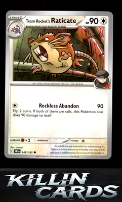 Team Rocket's Raticate - 148/182 148/182 Pokemon Common SV10: Destined Rivals Ca