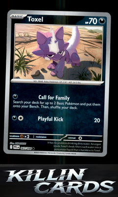 Reverse Holofoil Toxel 067/094 Pokemon Common ME02: Phantasmal Flames Card NM