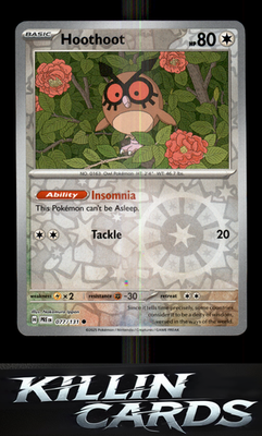Reverse Holofoil Hoothoot 077/131 Pokemon Common SV: Prismatic Evolutions Card N