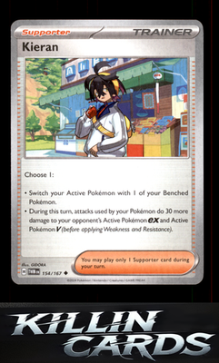 Kieran - 154/167 154/167 Pokemon Uncommon SV06: Twilight Masquerade Card NM