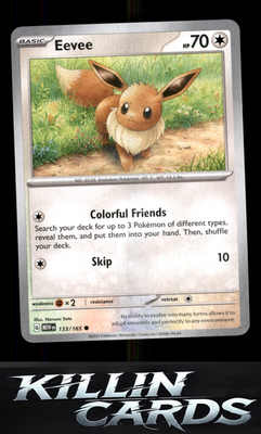 Eevee 133/165 Pokemon Common SV: Scarlet & Violet 151 Card NM