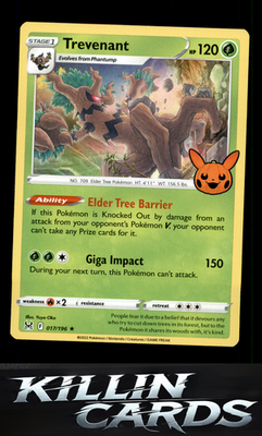 Trevenant 017/196 Pokemon Holo Rare Trick or Trade BOOster Bundle 2023 Card NM