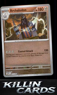 Reverse Holofoil Archaludon 075/094 Pokemon Uncommon ME02: Phantasmal Flames Car
