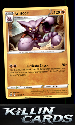 Gliscor 096/196 Pokemon Rare SWSH11: Lost Origin Card LP