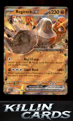 Regirock ex 107/217 Pokemon Double Rare ME: Ascended Heroes Card NM