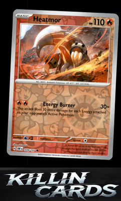 Reverse Holofoil Heatmor 039/197 Pokemon Common SV03: Obsidian Flames Card NM