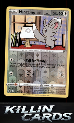 Reverse Holofoil Minccino 124/172 Pokemon Common SWSH09: Brilliant Stars Card NM