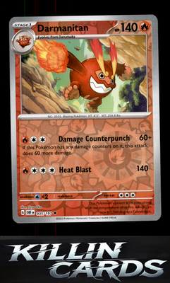Reverse Holofoil Darmanitan 035/197 Pokemon Uncommon SV03: Obsidian Flames Card
