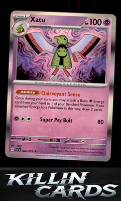 Xatu - 026/091 026/091 Pokemon Rare SV: Paldean Fates Card NM