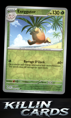 Reverse Holofoil Exeggutor 003/191 Pokemon Uncommon SV08: Surging Sparks Card NM