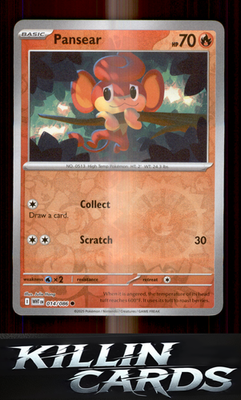 Reverse Holofoil Pansear 014/086 Pokemon Common SV: White Flare Card NM