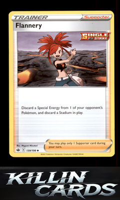 Flannery 139/198 Pokemon Uncommon SWSH06: Chilling Reign Card NM
