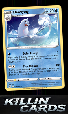 Dewgong 034/196 Pokemon Rare SWSH11: Lost Origin Card NM