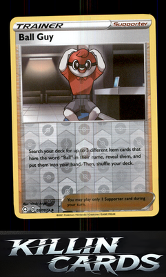 Reverse Holofoil Ball Guy 057/072 Pokemon Uncommon Shining Fates Card NM