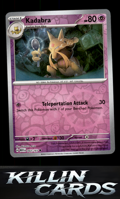 Reverse Holofoil Kadabra 064/165 Pokemon Uncommon SV: Scarlet & Violet 151 Card