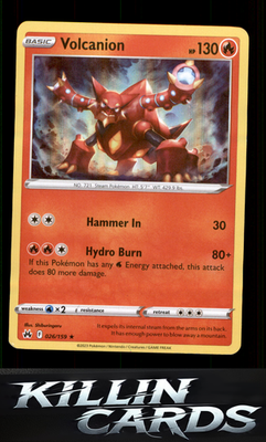 Volcanion 026/159 Pokemon Holo Rare SWSH: Crown Zenith Card NM