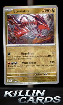 Reverse Holofoil Eternatus 141/191 Pokemon Rare SV08: Surging Sparks Card NM
