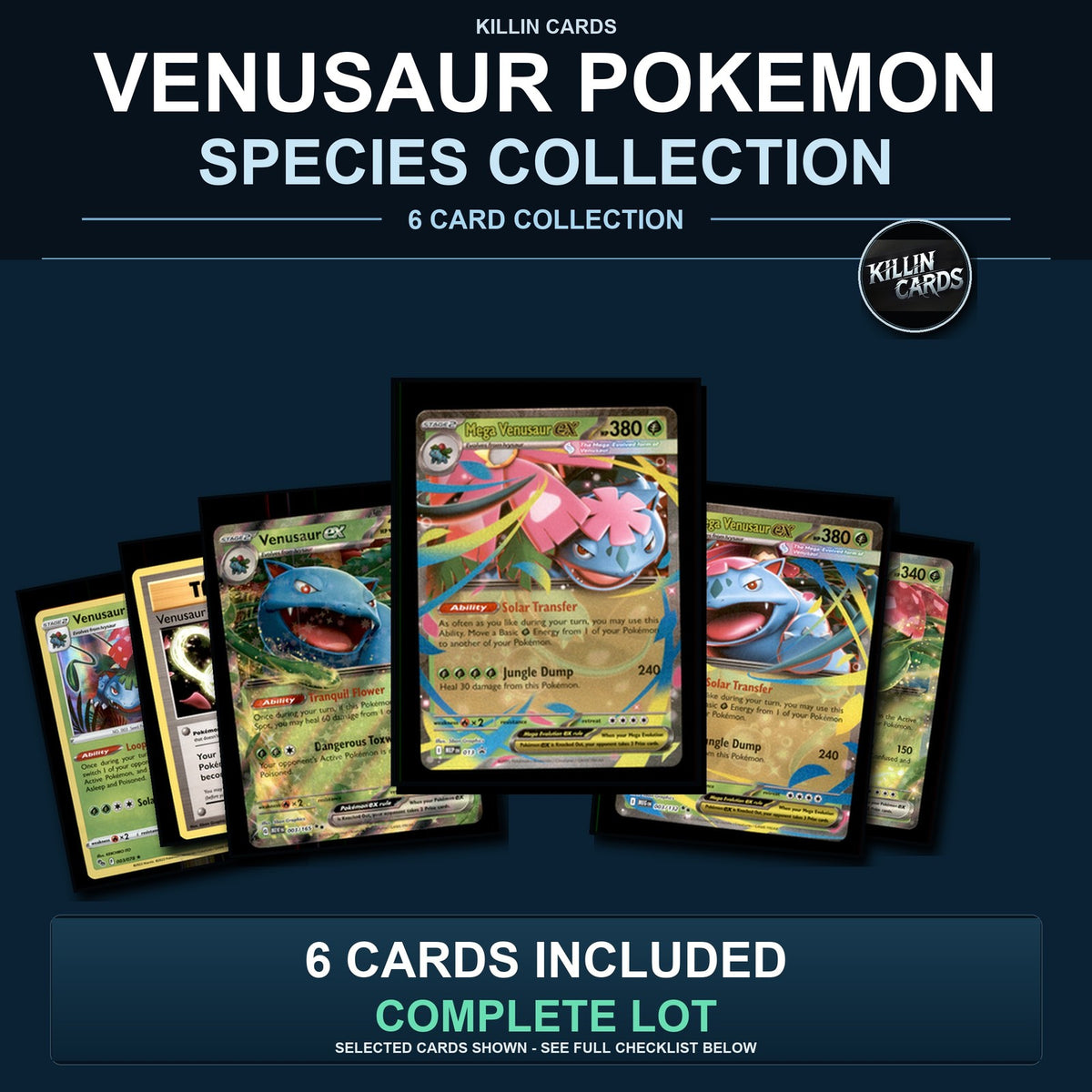 Pokemon TCG Venusaur Pokemon Species Collection 6 Different Cards Collection