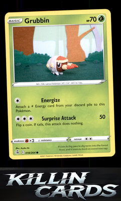 Grubbin 018/264 Pokemon Common SWSH08: Fusion Strike Card NM