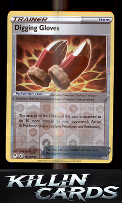 Reverse Holofoil Digging Gloves 145/203 Pokemon Uncommon SWSH07: Evolving Skies