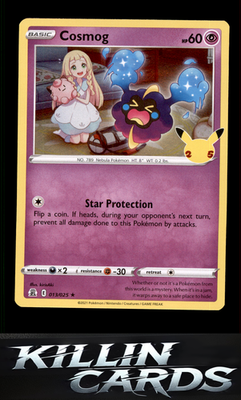 Cosmog 013/025 Pokemon Holo Rare Celebrations Card NM