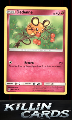 Dedenne 145/236 Pokemon Uncommon SM - Unified Minds Card NM