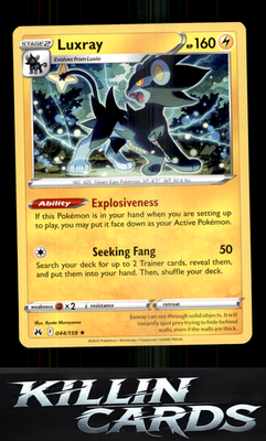 Luxray (44) 044/159 Pokemon Rare SWSH: Crown Zenith Card NM