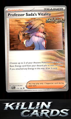 Professor Sada's Vitality 170/182 Pokemon Uncommon SV04: Paradox Rift Card NM