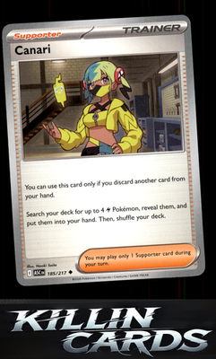 Canari - 185/217 185/217 Pokemon Uncommon ME: Ascended Heroes Card NM