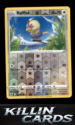 Reverse Holofoil Rufflet 131/189 Pokemon Common SWSH10: Astral Radiance Card NM