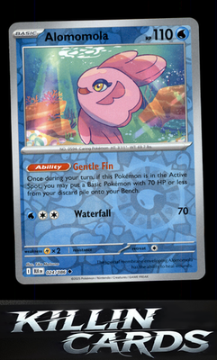 Reverse Holofoil Alomomola 024/086 Pokemon Uncommon SV: Black Bolt Card NM