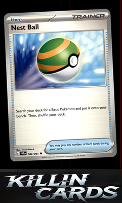 Nest Ball 084/091 Pokemon Uncommon SV: Paldean Fates Card NM