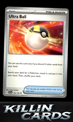 Ultra Ball 196/198 Pokemon Uncommon SV01: Scarlet & Violet Base Set Card NM