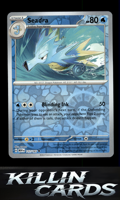 Reverse Holofoil Seadra 117/165 Pokemon Uncommon SV: Scarlet & Violet 151 Card N