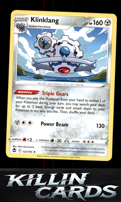 Klinklang 125/195 Pokemon Rare SWSH12: Silver Tempest Card NM