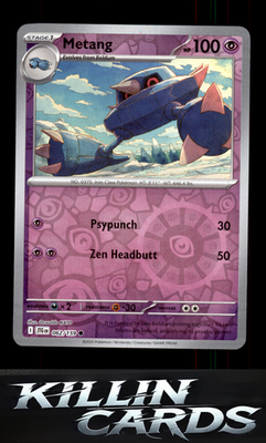 Reverse Holofoil Metang 062/159 Pokemon Common SV09: Journey Together Card NM