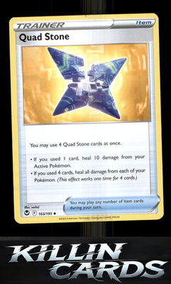 Quad Stone 163/195 Pokemon Uncommon SWSH12: Silver Tempest Card NM