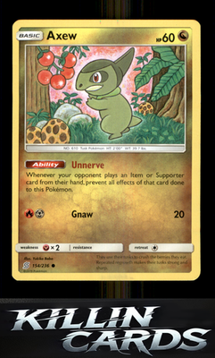 Axew 154/236 Pokemon Common SM - Unified Minds Card NM