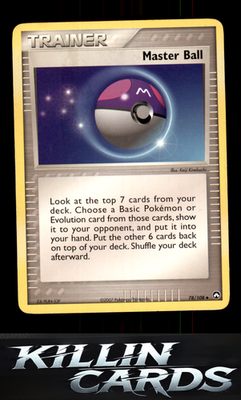 Master Ball 78/108 Pokemon Uncommon Power Keepers Card LP