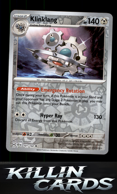 Reverse Holofoil Klinklang 101/142 Pokemon Rare SV07: Stellar Crown Card NM
