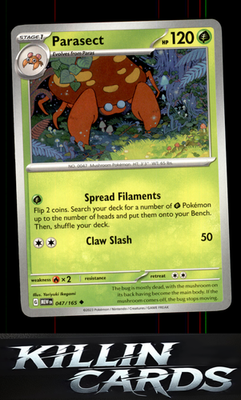 Parasect 047/165 Pokemon Uncommon SV: Scarlet & Violet 151 Card NM